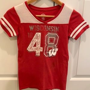 Wisconsin Short Sleeve Tee Girls L (10-12)